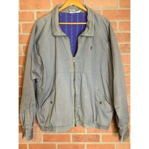 Vintage Nike Mens Jacket Gray Size XL Mid Weight Chore Zip Front Grandpa